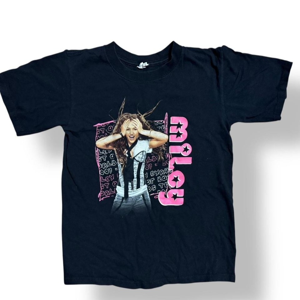 Vtg Miley Cyrus Best of Both Worlds Original Tour Tshirt‎ 2007-2008 Sz Small Y2K